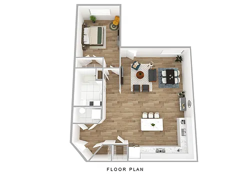 Floor plan 1 Bedroom 1 Bathroom