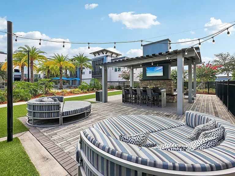 Relax outdoors in the courtyard