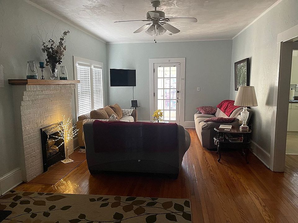 Living room with sunporch.
