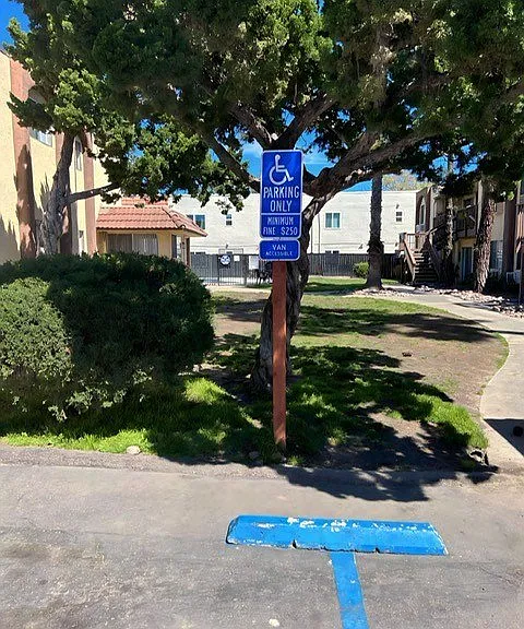 Mission Bell handicapped parking.