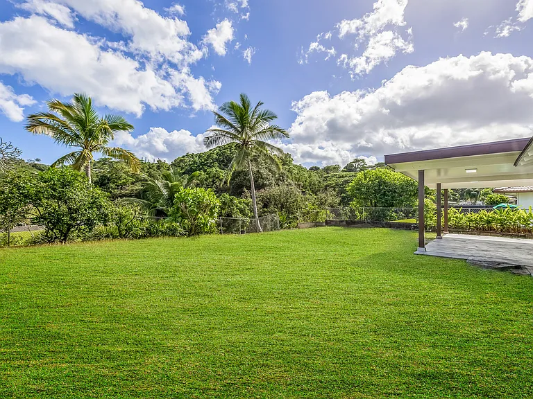 More of the back yard and covered lanai.