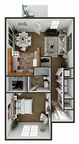 Floor plan TRL - 1X1