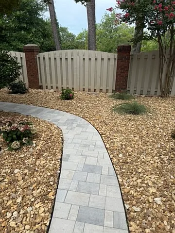 Newly landscaped backyard