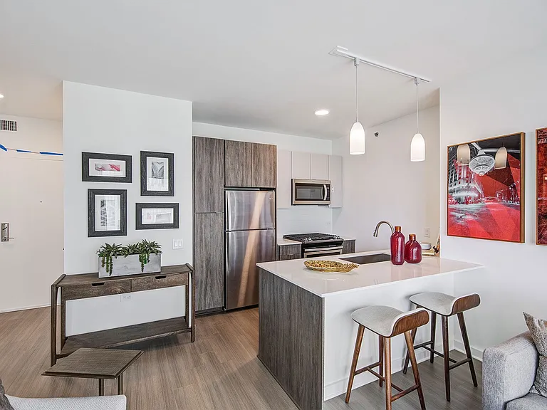 Entry and Kitchen with Island