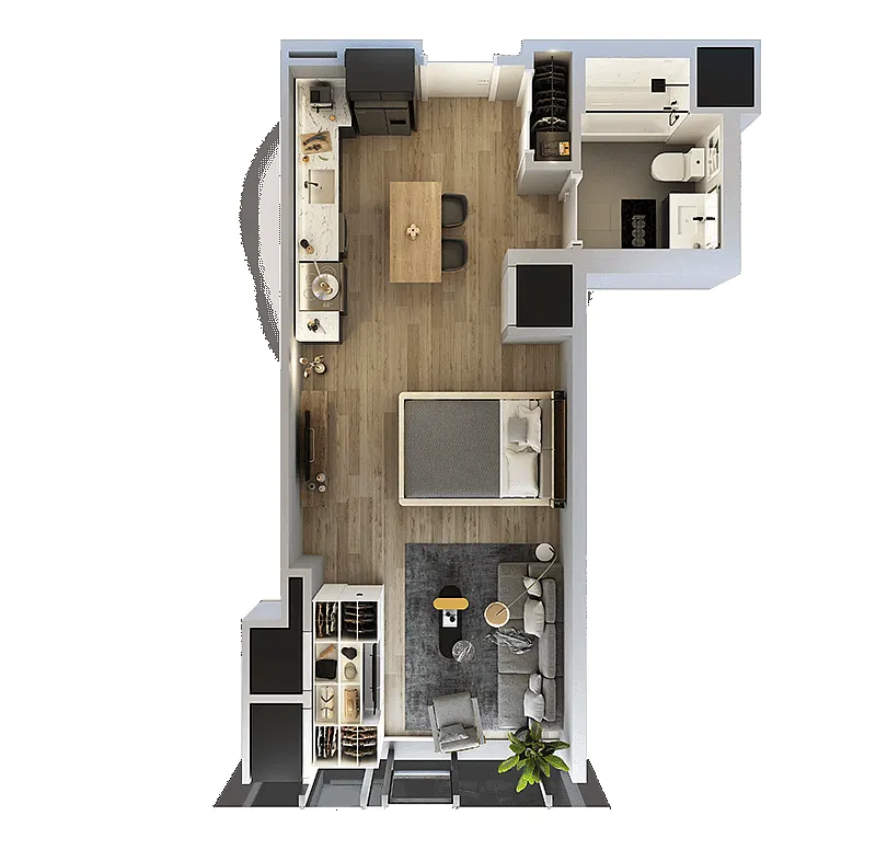 Floor plan Studio-LT-12