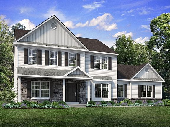 Farmhouse Elevation - Side Entry Garage
