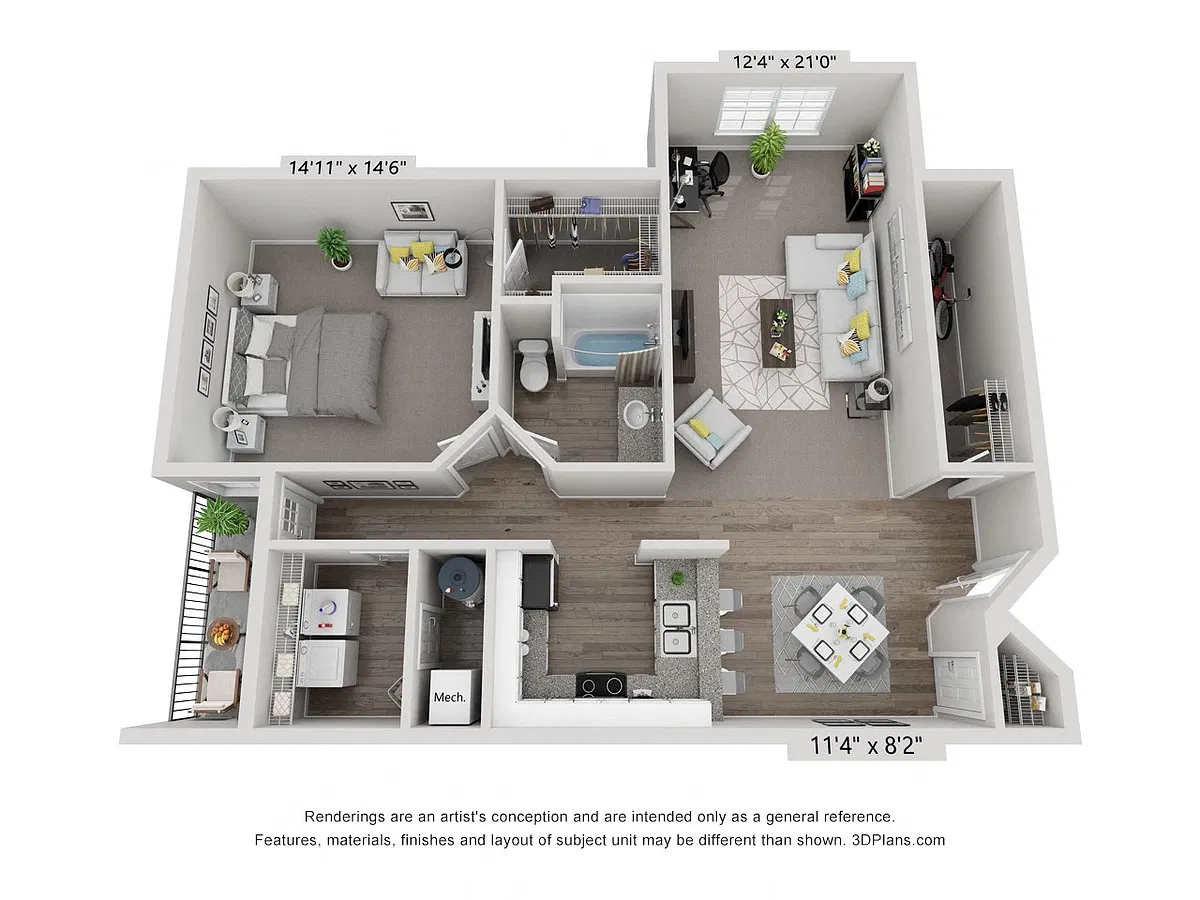 Floor plan One Bedroom