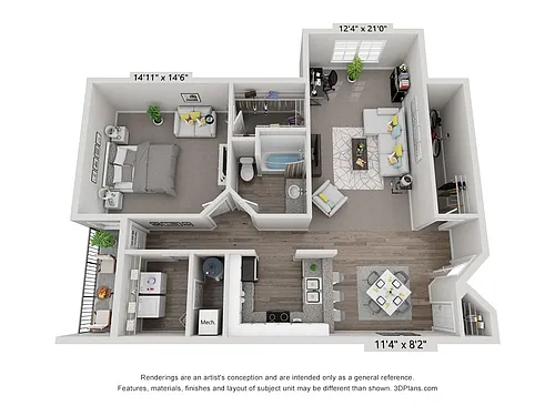 Floor plan One Bedroom