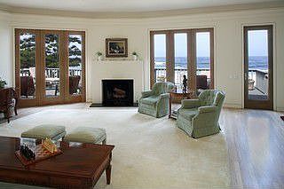 large, airy living room with optimal view orientation