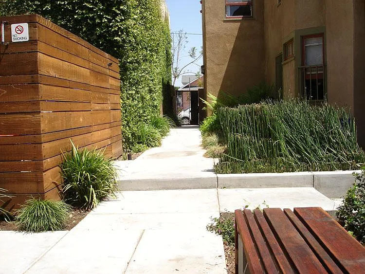 Private gated courtyard
