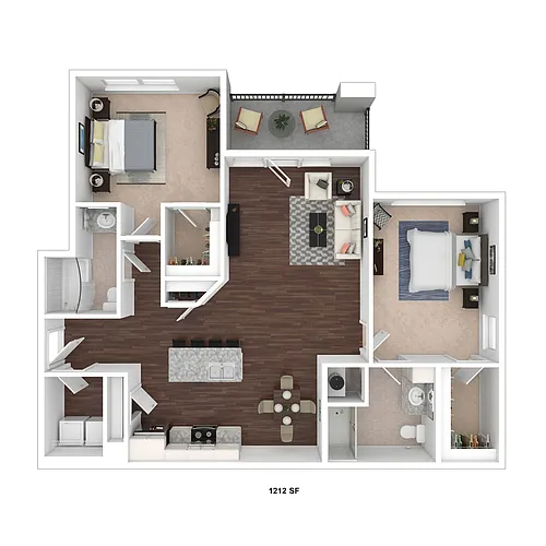 Floor plan 2 Bedroom Encore