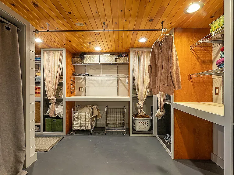 Laundry room in basement