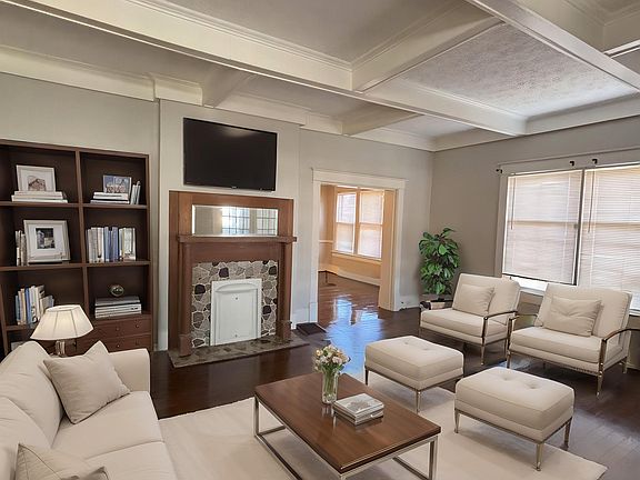 Main Living Room with Coffered Ceilings
