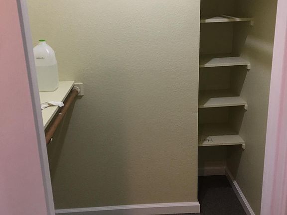 Walk in closet in master