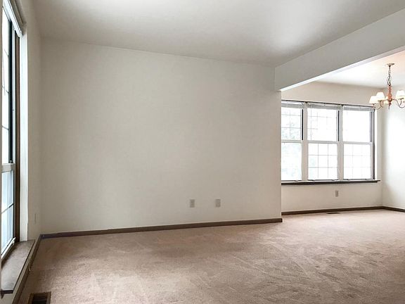 Large living room open to the dining area