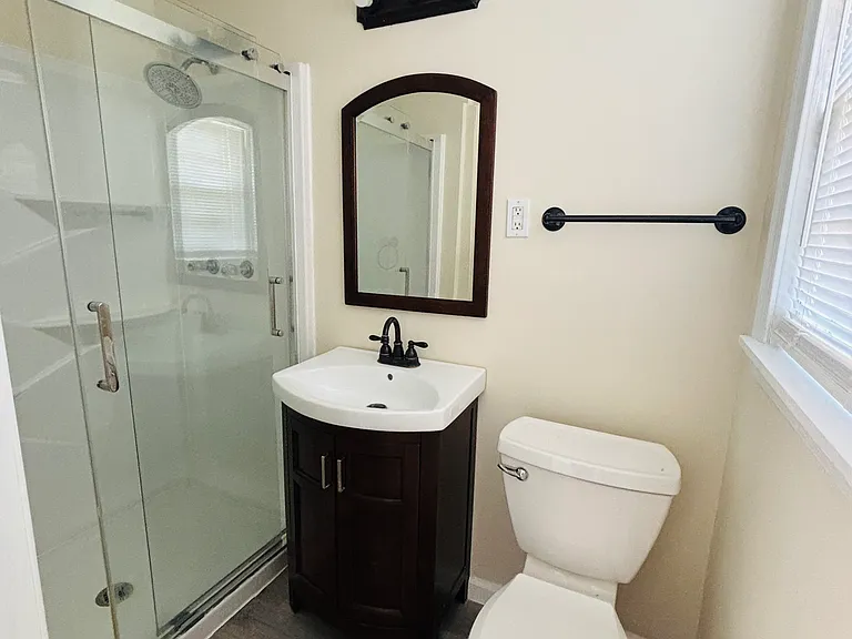Bathroom off primary bedroom