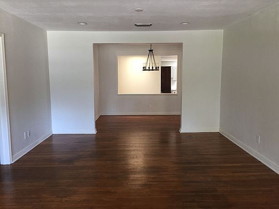 Living room and dining room