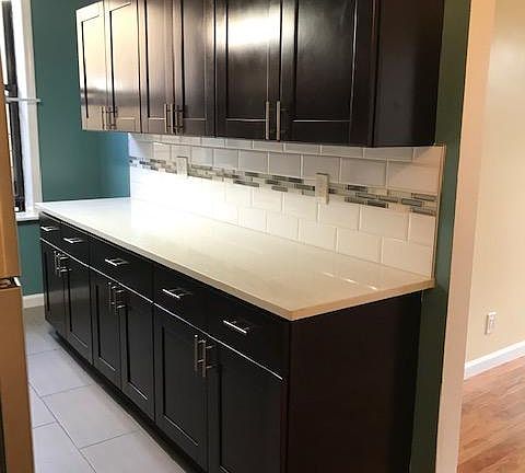 Lots of cabinets and countertop space.