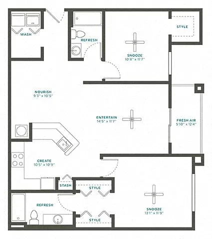 Floor plan 2B Renovation 2