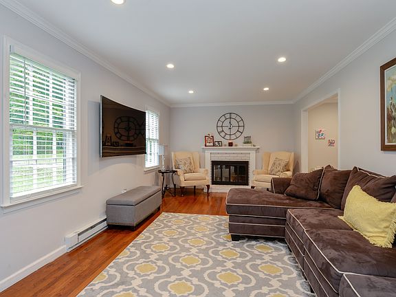 Living room with fireplace