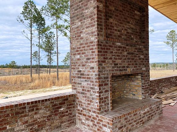 grand fireplace in patio