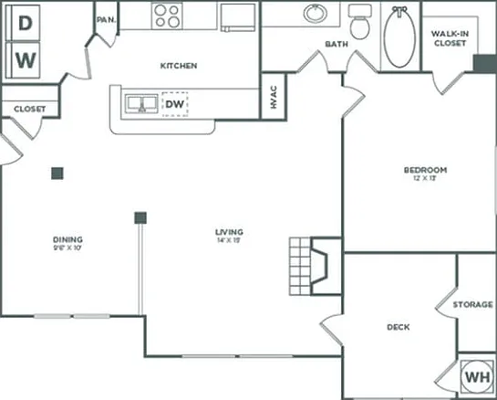 One Bedroom One Bath (780 SF) One Bedroom One Bath (780 SF)