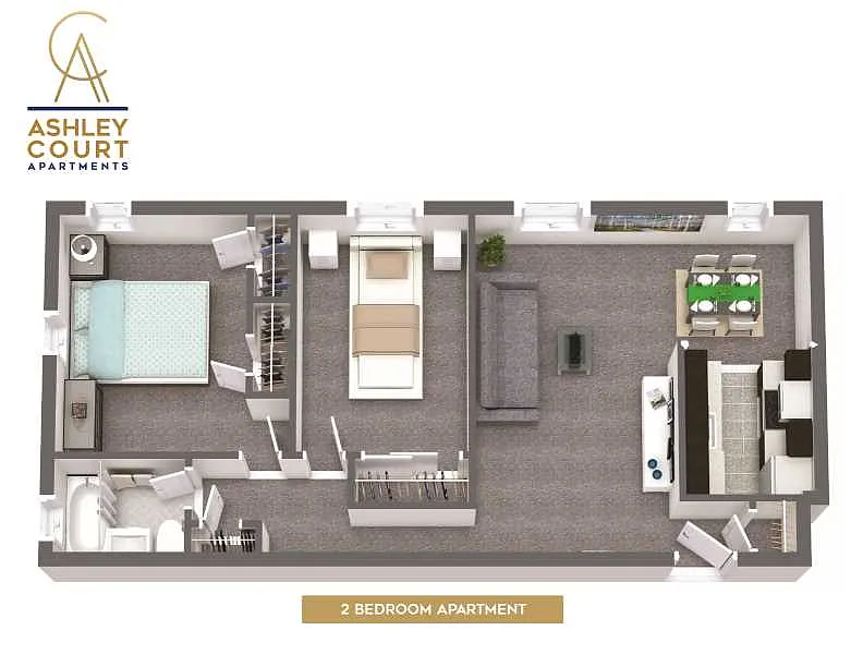 Floor plan Renovated Two Bedroom