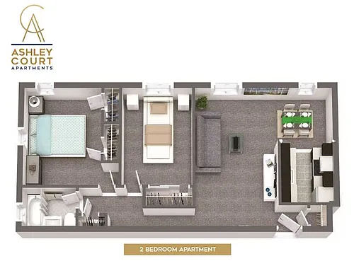 Floor plan Renovated Two Bedroom