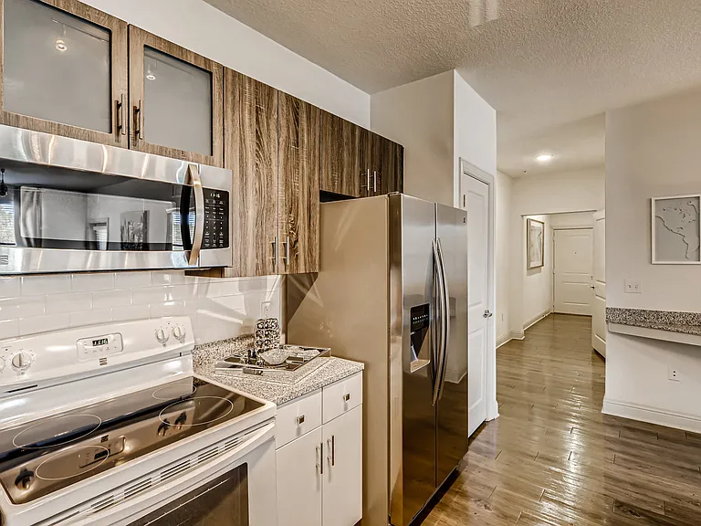 Kitchen with granite countertops