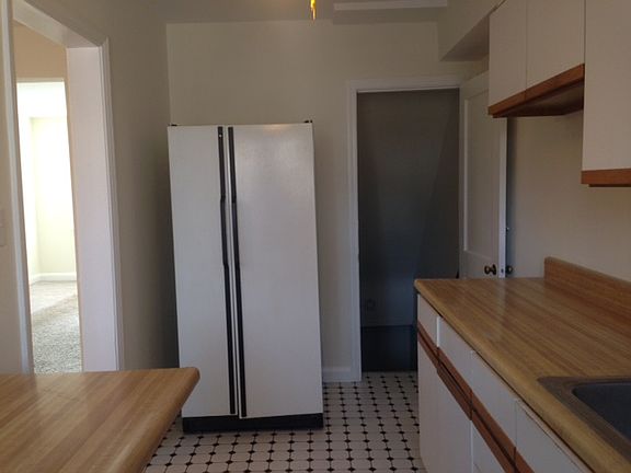 Kitchen and door to basement