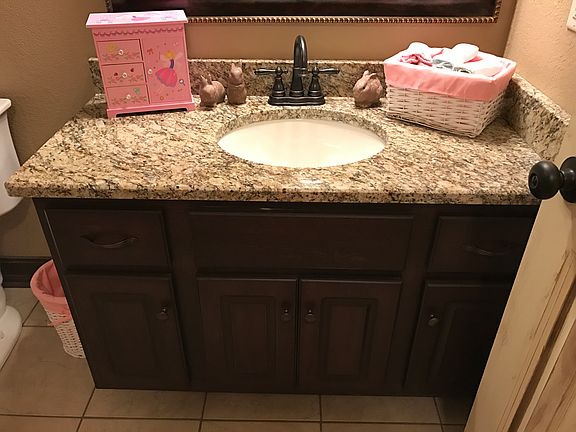 Granite vanities in baths