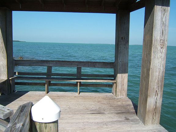 Pier at private homeowner's park