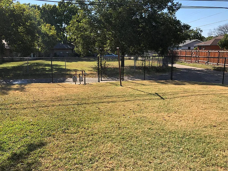 Large fenced back yard