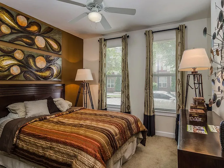 Recharge in this spacious bedroom