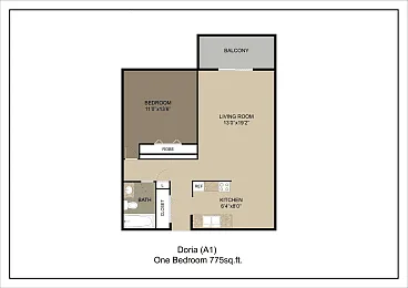 Floor plan 1 Bed