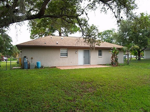 Back Yard with Palm Trees