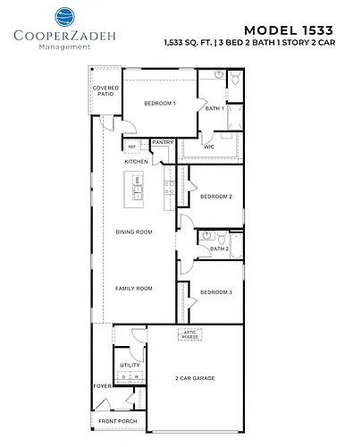 Floor plan 3 Bed 2 bath