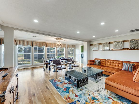 Living room and dining room.