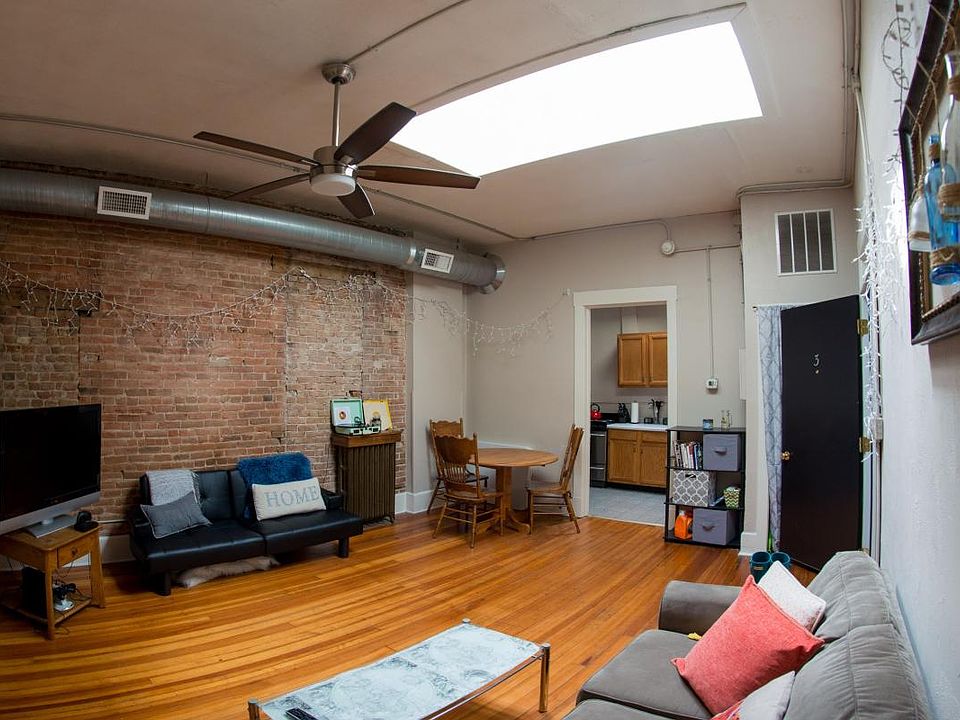 Main room with skylight