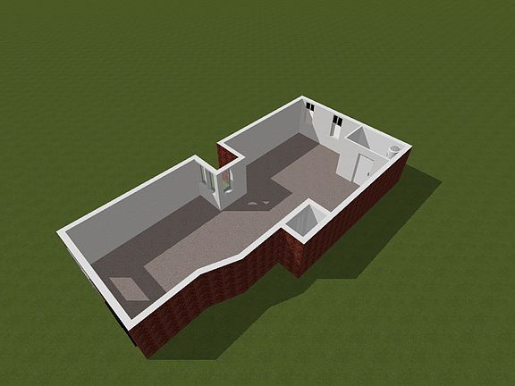 The space cleared out in 3D to design for any business.