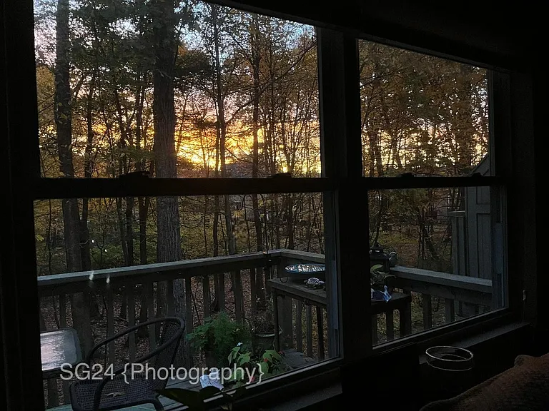 Living room view Fall morning