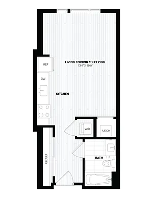 Floor plan Studio-A1
