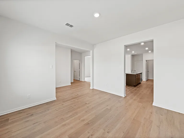 The dining room of the Camelia sits right off of the kitchen.