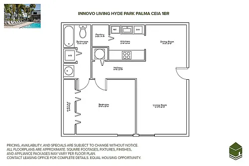 Floor plan Palma Ceia 1 Bed