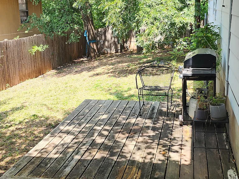 back yard deck