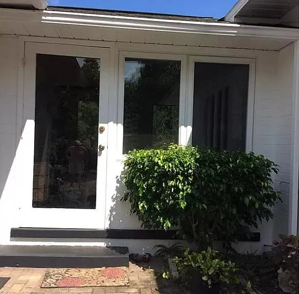 Back door off sun room.