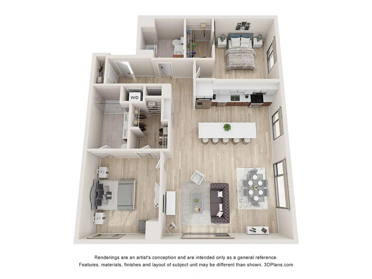 Floor plan Two Bedroom | Lb1384