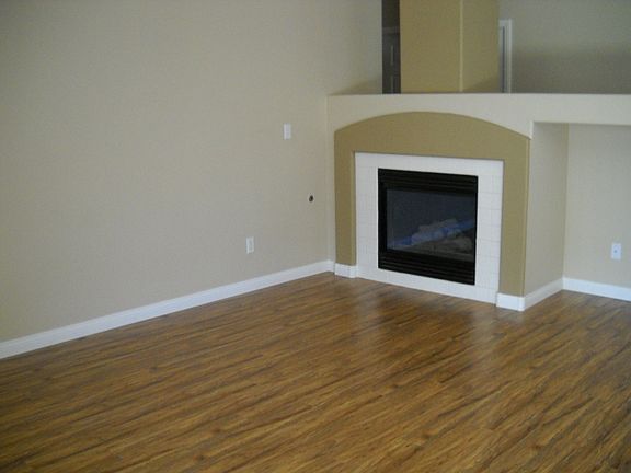Family room with fireplace.