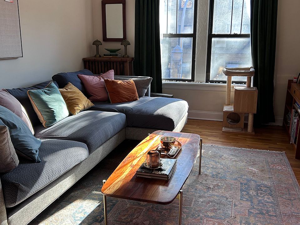 Living room, windows facing south