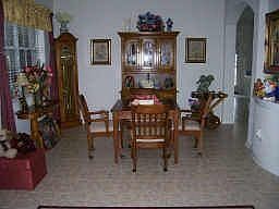 Closer view of formal dining room
